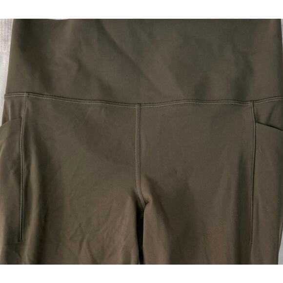 Athleta Salutation Stash Mesh 7/8 Tight Legging Womens Size Large Moss Green - Picture 7 of 9